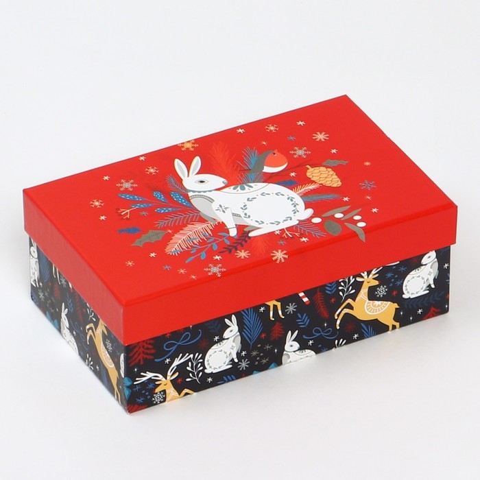 Набор коробок подарочных 15 в 1 «Европейский», 12 х 7 х 4 см - 46,6 х 35,2 х 17.5 см, Новый год