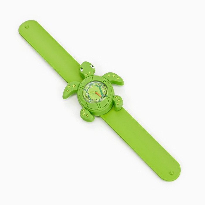 Часы наручные кварцевые детские Часы наручные кварцевые детские "Черепашка", зелёные