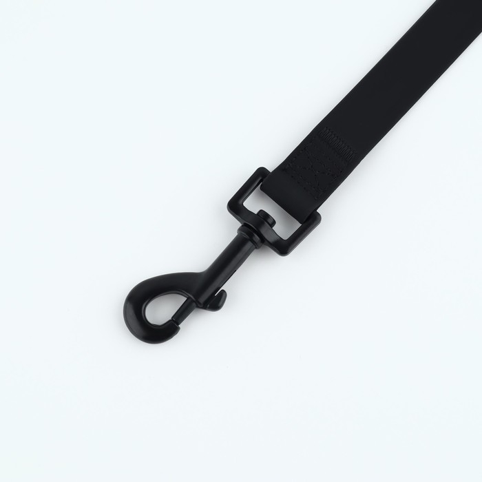 Поводок биотановый 2 м х 20 мм, чёрный Поводок биотановый 2 м х 20 мм, чёрный