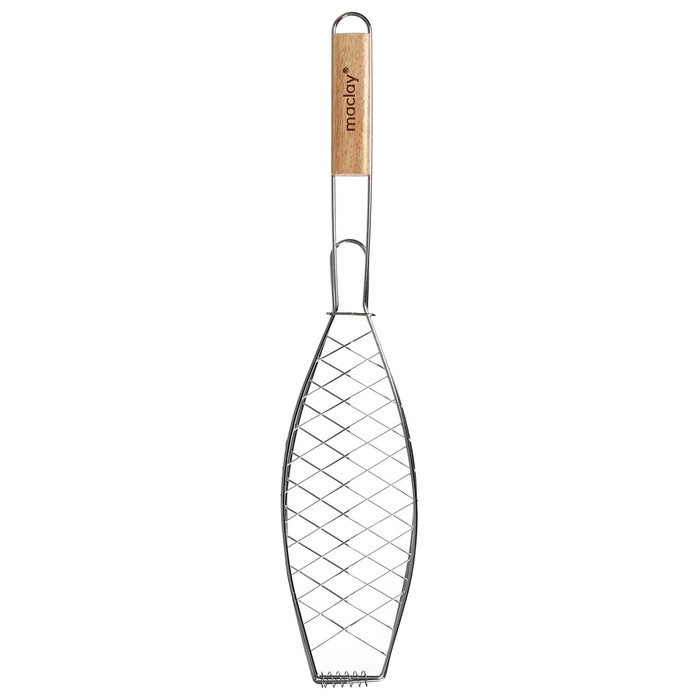 Решётка гриль для рыбы maclay, 30x12 см, хромированная сталь, для мангала Решётка гриль для рыбы maclay, 30x12 см, хромированная сталь, для мангала