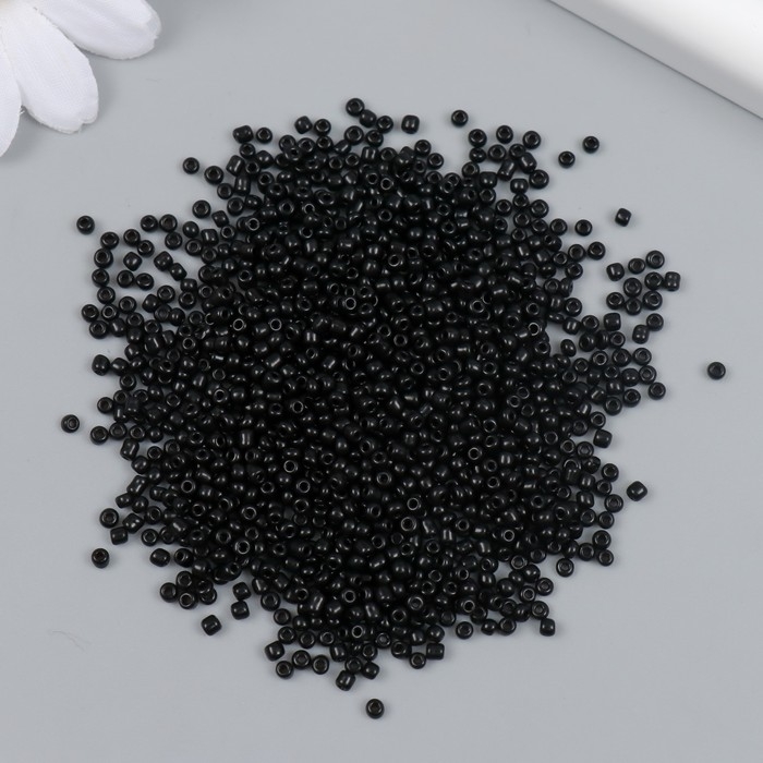 Бисер стекло 12/0  Бисер стекло 12/0 "Чёрный" 450 гр