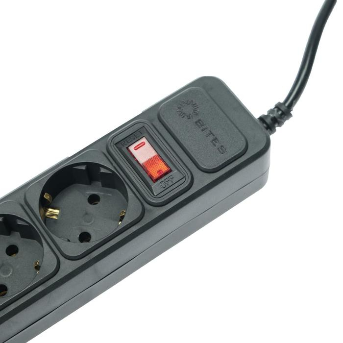 Сетевой фильтр 5bites SP6B-118 6S, 6 розеток, 1.8 м, 10 А, 3х0.75 мм2, с з/к, с выкл.,черный Сетевой фильтр 5bites SP6B-118 6S, 6 розеток, 1.8 м, 10 А, 3х0.75 мм2, с з/к, с выкл.,черный