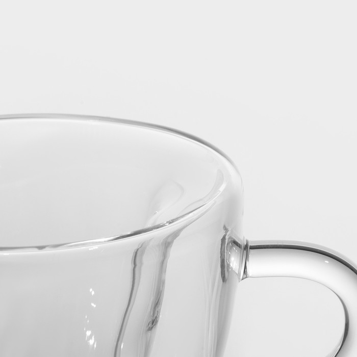 Кружка стеклянная с двойными стенками Magistro «Сердце», 150 мл, 11×8×7,5 см Кружка стеклянная с двойными стенками Magistro «Сердце», 150 мл, 11×8×7,5 см