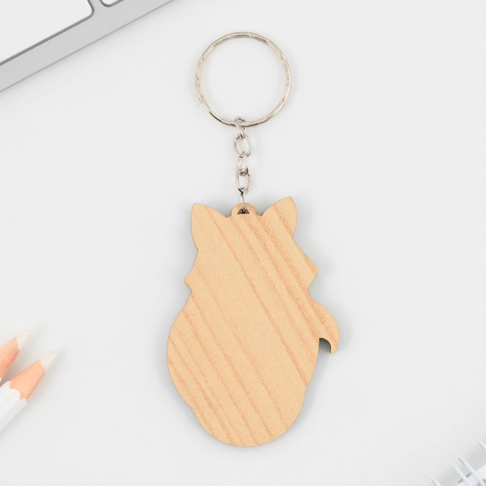 Брелок для ключей деревянный «Лиса», 5 х 6 см Брелок для ключей деревянный «Лиса», 5 х 6 см