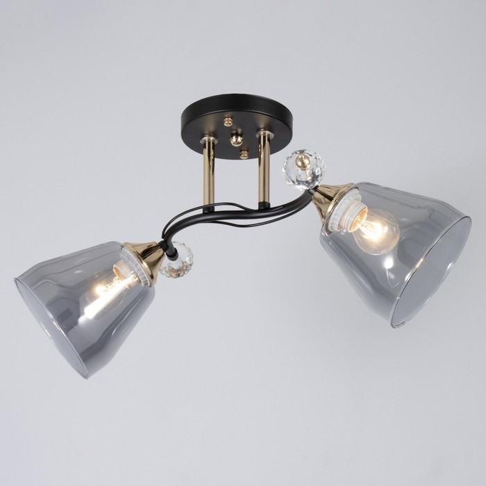 Люстра Люстра "Клео" 2хЕ27 40Вт черный 50х22х24см BayerLux