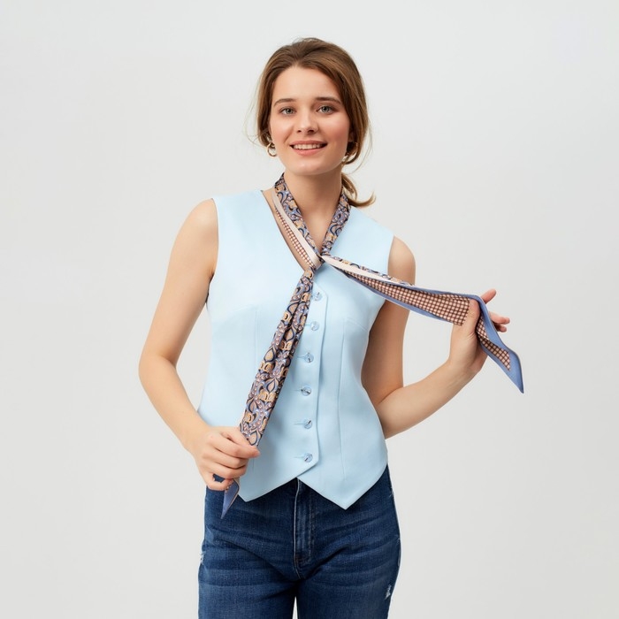 Платок женский MINAKU р-р 14*145 см, цвет бежевый Платок женский MINAKU р-р 14*145 см, цвет бежевый