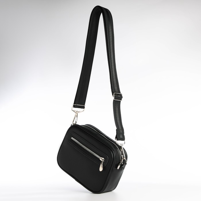 Сумка женская через плечо, TEXTURA, маленький размер, цвет чёрный Сумка женская через плечо, TEXTURA, маленький размер, цвет чёрный