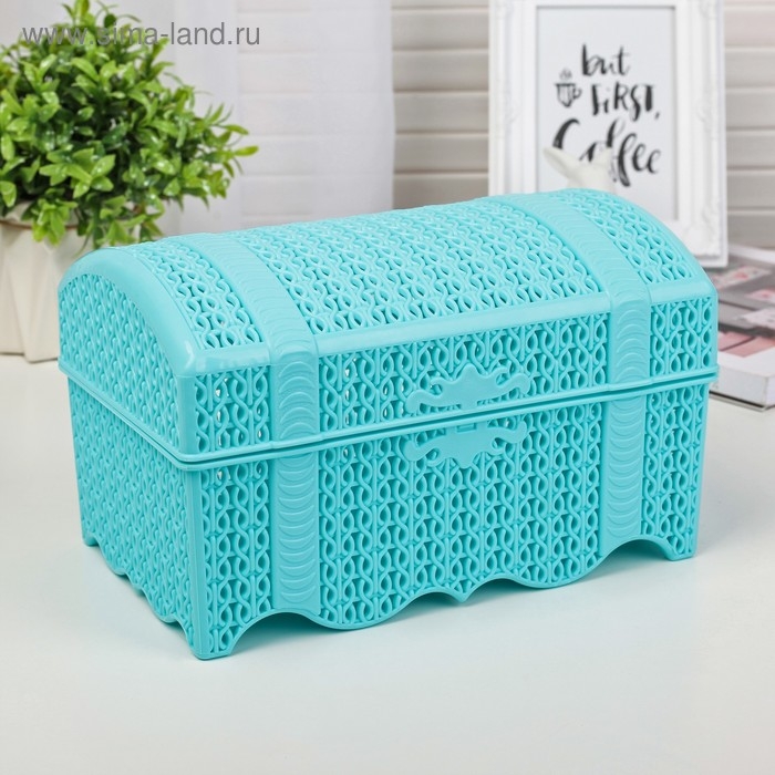 Контейнер для хранения с крышкой «Вязание», 24×14×14 см, цвет МИКС Контейнер для хранения с крышкой «Вязание», 24×14×14 см, цвет МИКС
