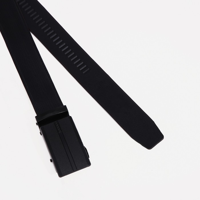 Ремень мужской, ширина 3,5 см, пряжка автомат, цвет чёрный Ремень мужской, ширина 3,5 см, пряжка автомат, цвет чёрный