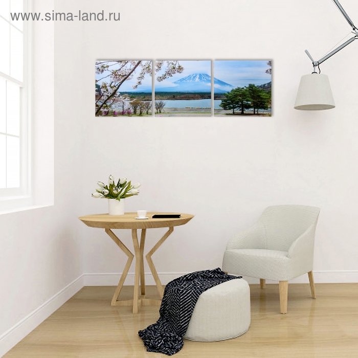 Модульная картина  Модульная картина "Фудзияма" (3-35х35) 35х105 см