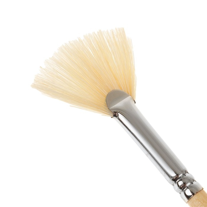 Кисть веерная Кисть веерная "Сонет" № 4, щетина, длинная ручка