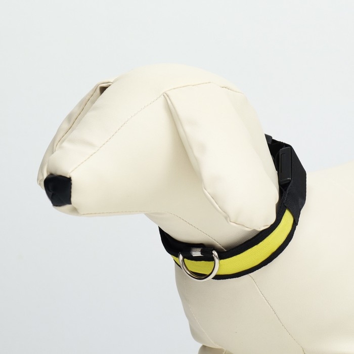 Ошейник с подсветкой Flash 3 режима свечения размер S, ОШ 35-43 х 2,5 см желтый Ошейник с подсветкой Flash 3 режима свечения размер S, ОШ 35-43 х 2,5 см желтый