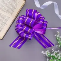 Подарочный бант - шар №5, фиолетовый, для упаковки подарков