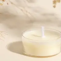 Чайная свеча ароматическая "Круглая" белая, аромат роза 3,8х3,8х1,8 см