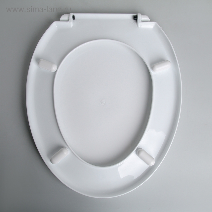 Сиденье для унитаза с крышкой Росспласт «Лотос», 45 х 37 см, цвет белый Сиденье для унитаза с крышкой Росспласт «Лотос», 45 х 37 см, цвет белый