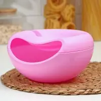 Тарелка для семечек и орехов, с подставкой для телефона, 20&times;11 см, пластик, МИКС