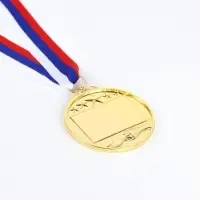 Медаль под нанесение 049, диам. 6.5 см. Цвет зол. С лентой Медаль под нанесение 049, диам. 6.5 см. Цвет зол. С лентой