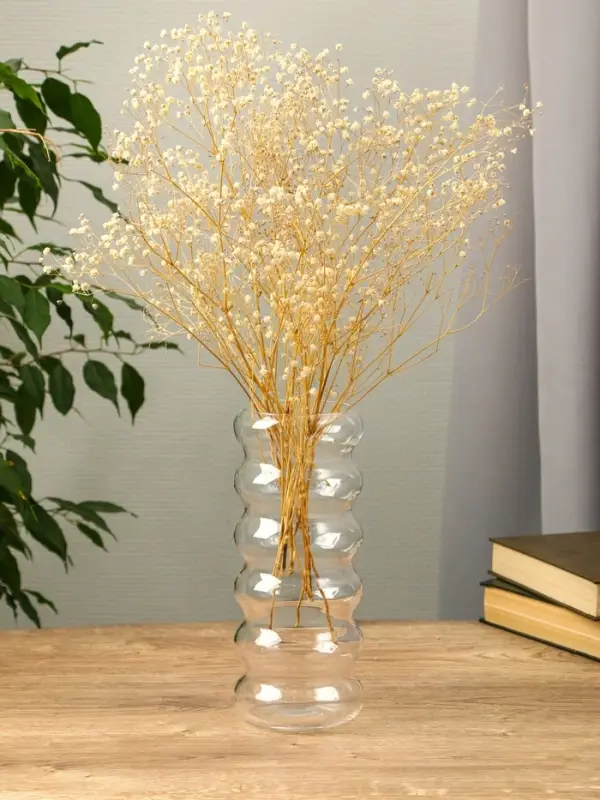 Ваза стекло настольная  Ваза стекло настольная "Ширли" 24х10х10 см, прозрачный