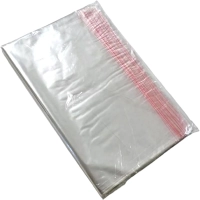 Пакет фасовочный ПП 50x60+5  с клеевым клапаном 20мкм 100 шт/уп