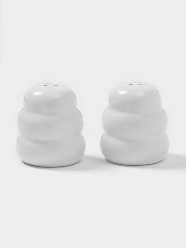 Набор для специй Доляна &laquo;Зефир&raquo;, солонка, перечница, 100 мл, керамика, белый