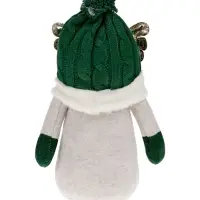 Фигура текстиль «Гном лосяш в зелёном» 33×12×18 см, 1 LED, от батареек AG13×3, свечение тёплое белое