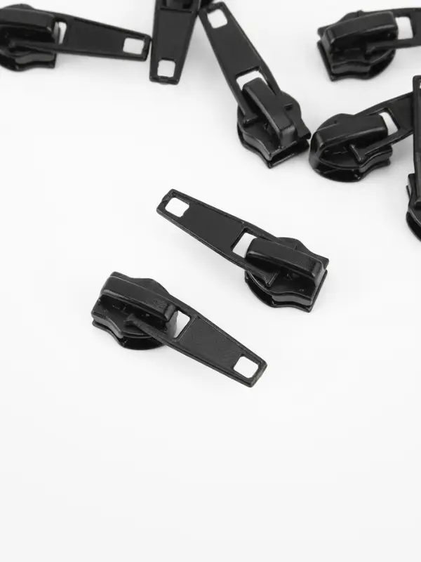 Бегунок автоматический для молнии &laquo;Спираль&raquo;, №7, 10 шт., цвет чёрный