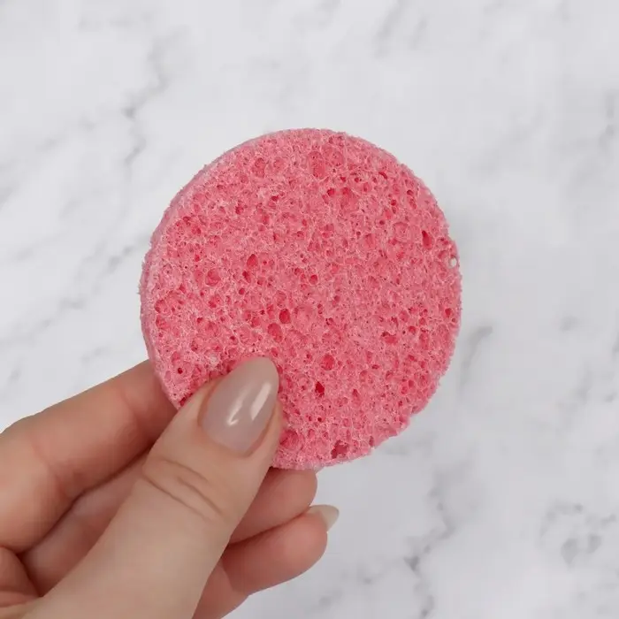 Набор спонжей для умывания «Мягкость», d=7 см, 2 шт., МИКС