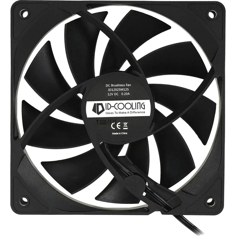 Вентилятор ID-Cooling FL-12025K 120x120mm черный 3-pin 21dB 145gr Ret