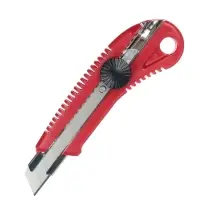 Нож канцелярский 18 мм, пластиковый, с роликовым фиксатором, TOP