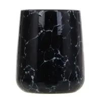 VETTA Стакан для ванной комнаты, 400 мл, 10,5x9x9 см, керамика, "Космос", мрамор черный