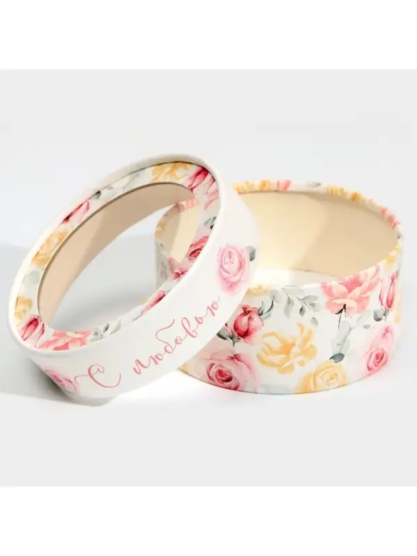 Коробка для макарун, кондитерская упаковка тубус с окном, &laquo;С любовью&raquo; 12&times;12&times;5 см