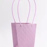 Сумка для цветов тиснение &laquo;МИКС&raquo; влагостойкая, 17&times;17 - 11.5&times;11.5 - 20 см