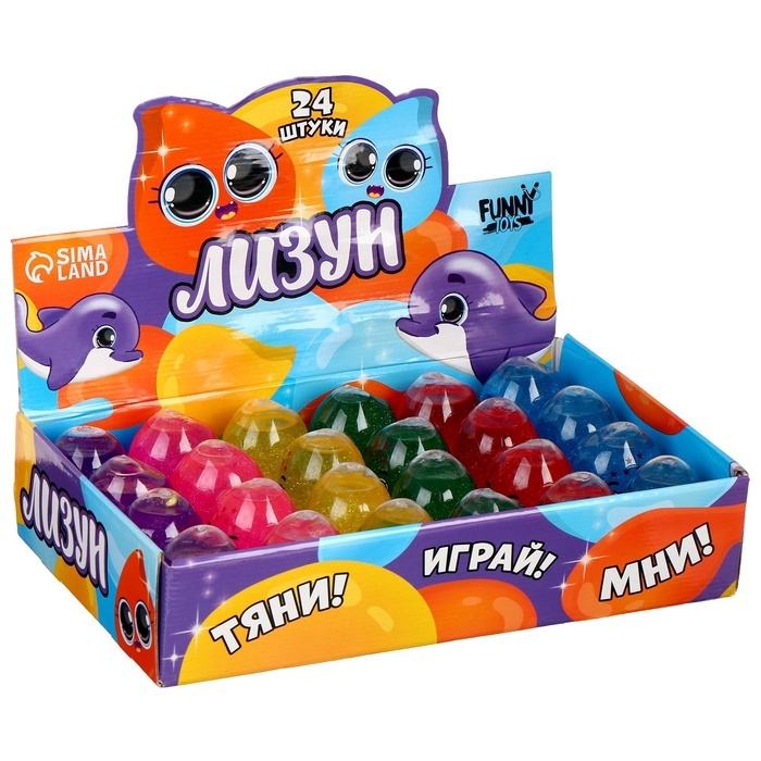 Лизун - слайм &laquo;Мордочка&raquo;, цвета МИКС