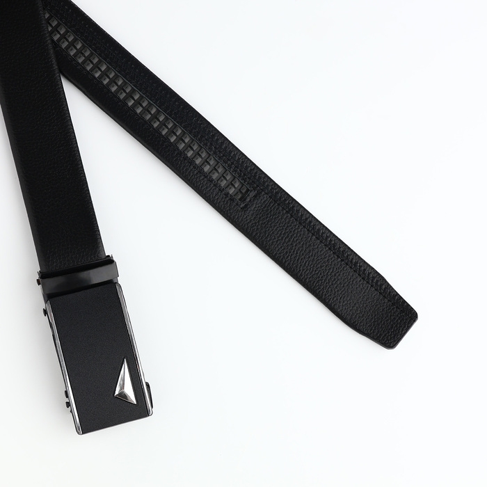 Ремень мужской, ширина 3.5 см, пряжка автомат, цвет чёрный Ремень мужской, ширина 3.5 см, пряжка автомат, цвет чёрный