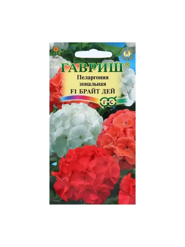 Семена цветов пеларгония &laquo;Брайт дей F1&raquo;, 4 шт.