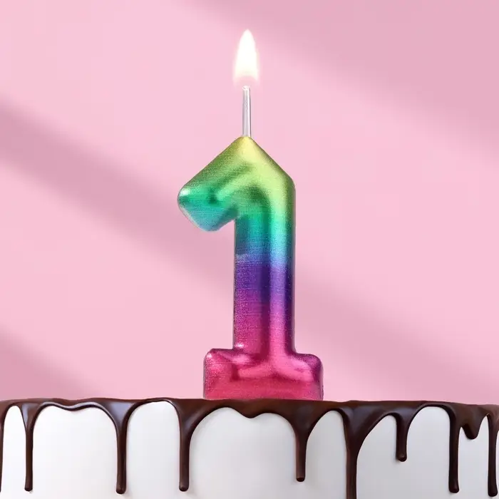 Свеча в торт «Цифра 1», 6 см Свеча в торт «Цифра 1», 6 см