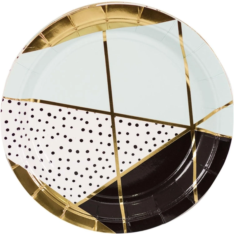 Набор тарелок бумажн Мятная Роскошь 17см 6шт/G,1502-4341