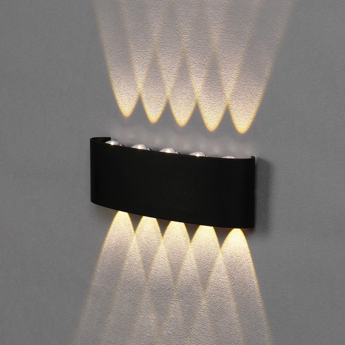 Светильник фасадный «Полусфера», FSD-066, 10 Вт, 3000К, 5 лучей, IP65, 220 В, пластик, черн. 10084 Светильник фасадный «Полусфера», FSD-066, 10 Вт, 3000К, 5 лучей, IP65, 220 В, пластик, черн. 10084