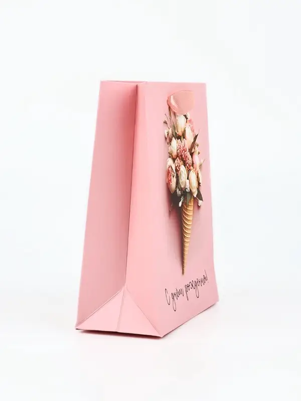 Пакет ламинированный «С Днём рождения», цветы, S 12 х 5.5 х 15 см Пакет ламинированный «С Днём рождения», цветы, S 12 х 5.5 х 15 см