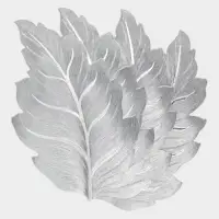 Набор салфеток для стола Доляна &laquo;Осенний лист&raquo;, 49&times;29 см, 4 шт., ПВХ, серебристый