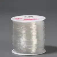 Нить для плетения, эластичная, 100&plusmn;1 м, d=1 мм, прозрачная
