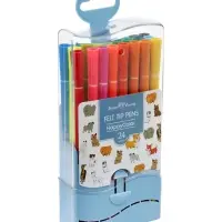 Фломастеры 24 цветов &laquo;Собаки&raquo;, в пластиковом пенале