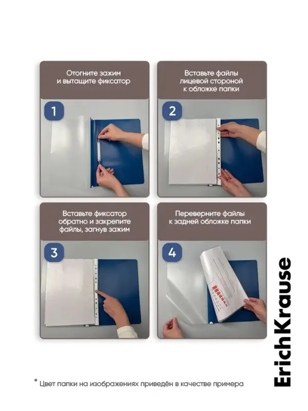 Папка-скоросшиватель А4 ErichKrause Fizzy Pastel, МИКС