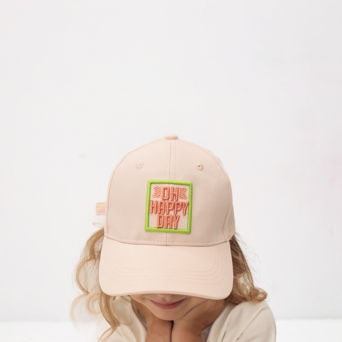 Кепка детская MINAKU "Oh happy day", цвет светло-розовый, р-р 54