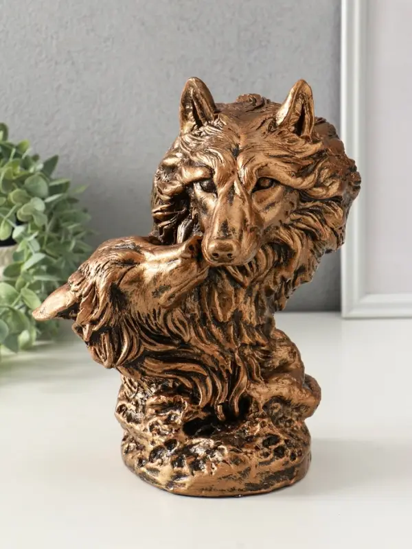 Копилка Копилка "Волки (пара)" 14х26 см, бронза