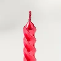 Набор свечей витых, 1.5&times;15 см, 3 шт., рубиновые