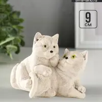 Фигурка гипс &laquo;Пара кошечек&raquo;, 9&times;7&times;5 см, серо-коричневый
