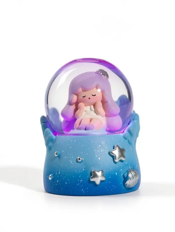 Снежный шар с подсветкой &laquo;Малышка&raquo;, d=4.5 см, 3хLR41, 4.5&times;4.5&times;6.5 см, МИКС
