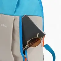 Рюкзак спортивный TEXTURA, на молнии, с карманом, размер 20&times;11&times;39 см, бежевый/голубой