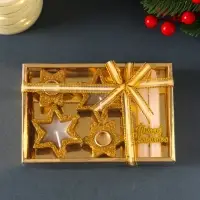 Набор свечей &laquo;Новогодние свечи и подсвечники&raquo;, 6 шт., 15&times;10&times;2.7 см